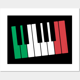 Italian Flag Piano Pianist Italy Posters and Art